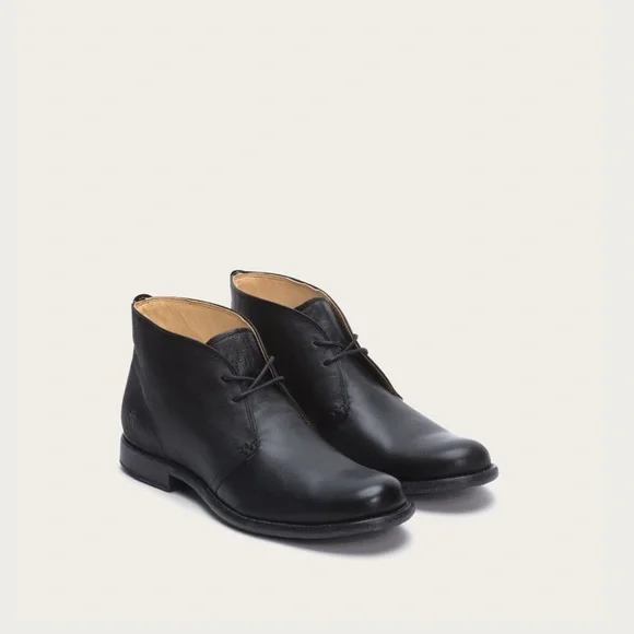 Frye Phillip Chukka Men’s Black Leather 9 Shoes Boots Frye Oliver Boots 3487822 Black Chukka Leather Men Size 8.5D  main image 3